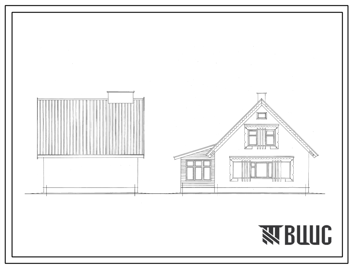Типовой проект 183-221-10.85 Мансардный одноквартирный 3-комнатный жилой дом со стенами из газосиликатных блоков для индивидуальных застройщиков