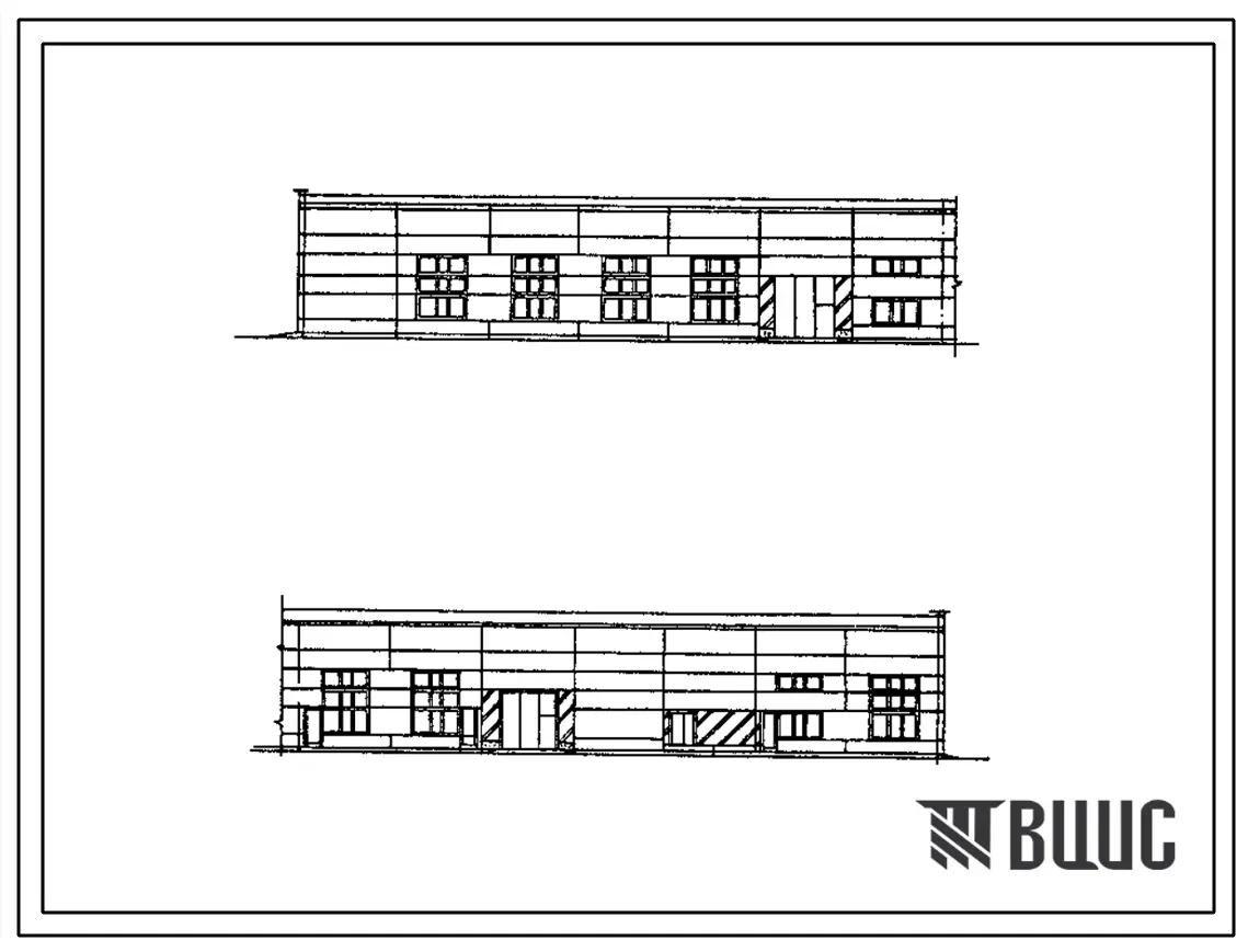 Типовой проект 503-2-54.94 Производственный корпус автотранспортного предприятия на 50 автомобилей смешанного парка