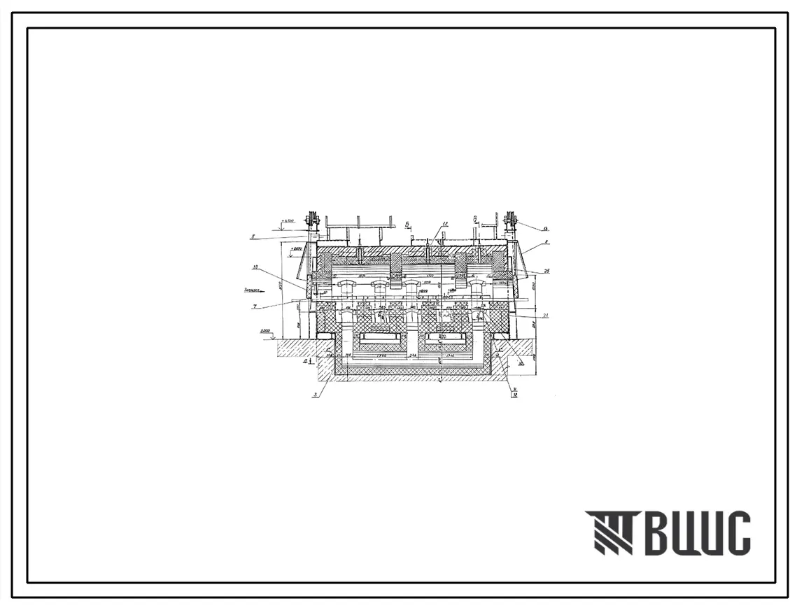 Проект РП11446.02.01 Печь термическая толкательная размерами пода 2,436х5,22 м, на газе