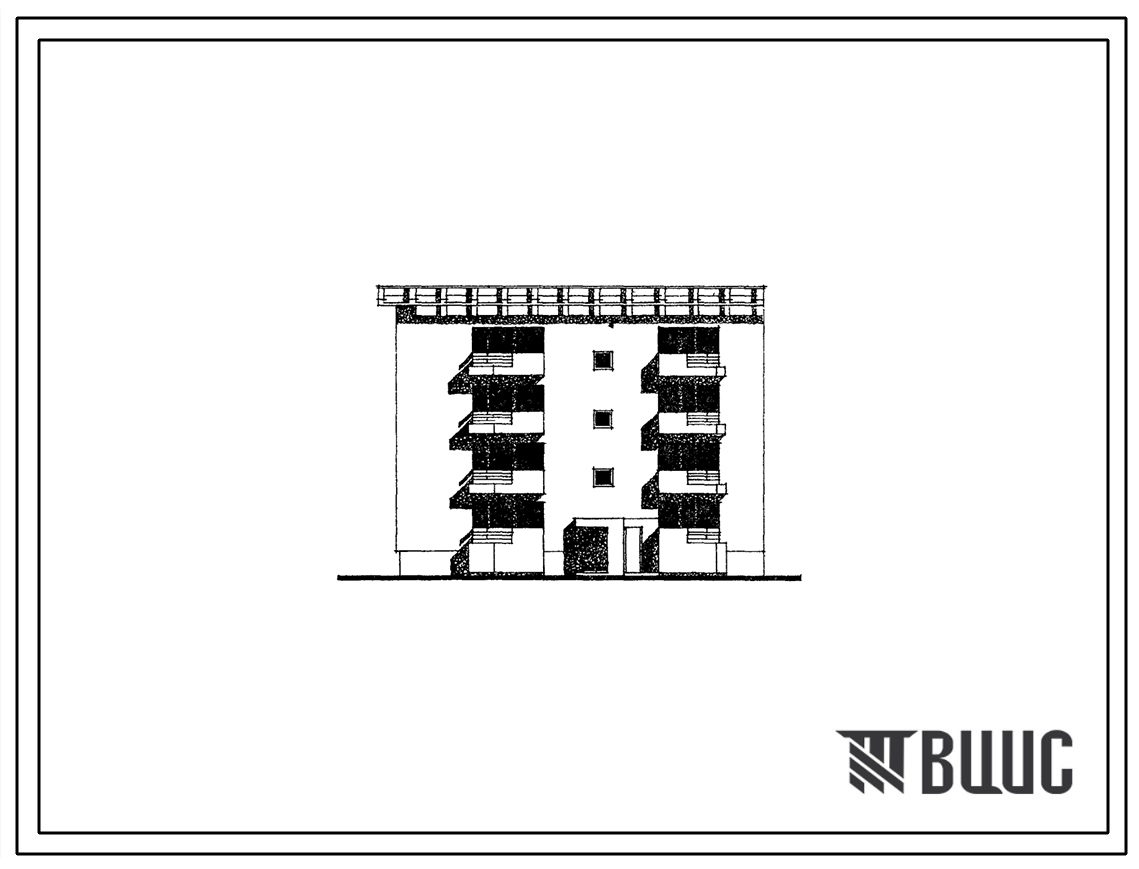 Типовой проект 155-05с Четырехэтажная блок-секция торцевая левая на 8 квартир (четырехкомнатных 4Б-4, пятикомнатных 5А-4). Для строительства в 4А климатическом подрайоне сейсмичностью 7, 8 и 9 баллов на непросадочных и просадочных грунтах 1 и 2 типа