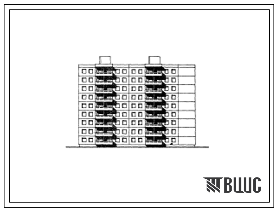 Типовой проект 106-06С Девятиэтажная каркасно-панельная блок-секция торцевая правая на 45 квартир (трехкомнатных 3Б-18, четырехкомнатных 4Б-27). Для строительства в 3 климатическом районе Киргизской ССР, с сейсмичностью 9 баллов.