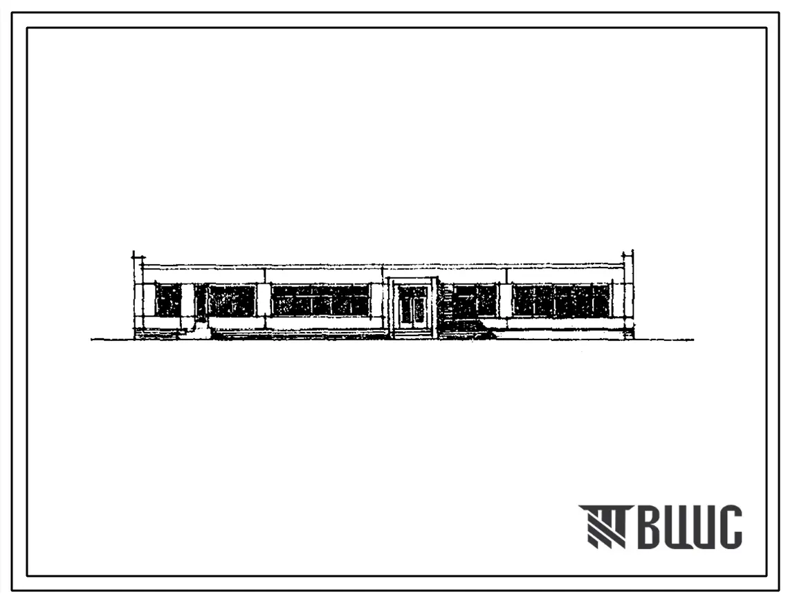 Типовой проект 221-9-113 Блок учебных мастерских трудового обучения на 4 помещения для пристроек к существующим зданиям школ. Здание одноэтажное. Конструкции по серии 25. Стены из однослойных легкобетонных панелей.