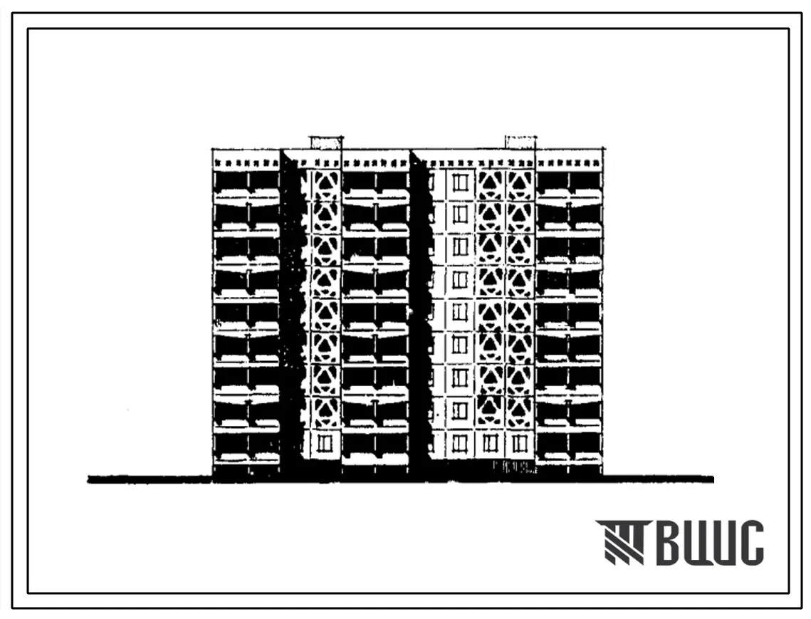 Типовой проект 148-08сп Блок-секция девятиэтажная 36-квартирная рядовая (трехкомнатных 3Б — 10, четырехкомнатных 4Б — 17, пятикомнатных 5Б — 9).