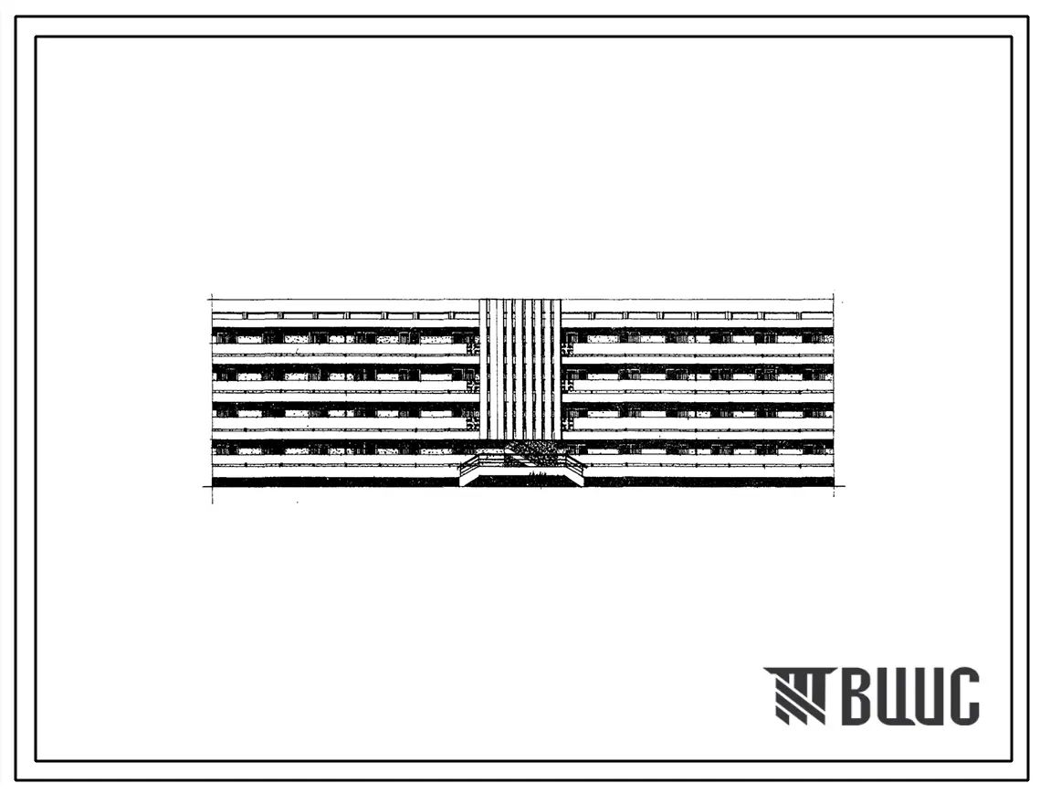 Типовой проект 134-77-37СП Четырехэтажный галерейный дом-блок на 48 квартир типа 1А и 2А. Для строительства в 4А и 4Г климатических подрайонов.