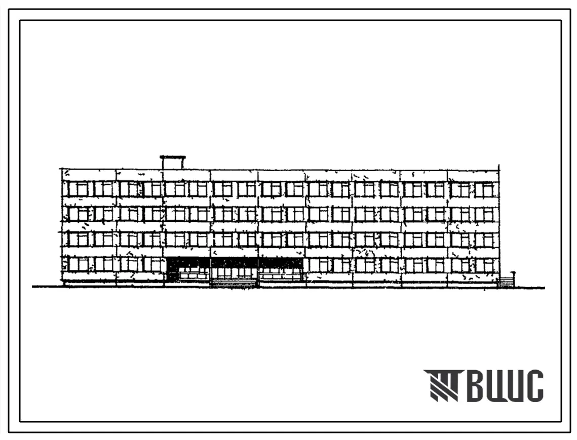 Типовой проект 232-1-69/75 Универсальный учебный корпус профессионально-технического училища на 1200 учащихся.