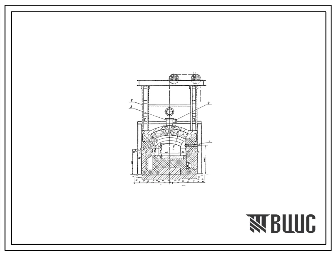 Проект 59577 Печь нагревательная камерная размерами пода 1,16х0,58 м, на газе с отводом дыма вверх