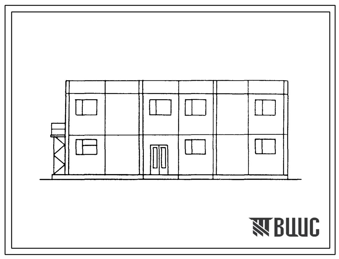 Типовой проект 416-4-127.89 Бытовое здание для станционных рабочих на 100 человек.
