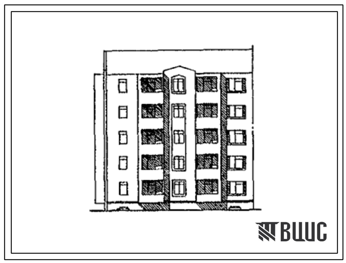 Типовой проект 175-036с.13.90 Блок-секция 5-этажная 10-квартирная 3.4 угловая левая (для республики Кыргызстан)