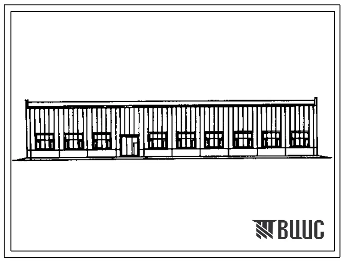 Типовой проект 402-11-0139.87 Унифицированное производственное здание из ЛМК для баз производственного обслуживания предприятий Миннефтепрома