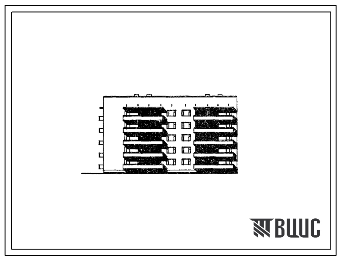 Типовой проект 67-05с/77.2 Пятиэтажная двойная блок-секция торцовая 1Б, 2Б, 3Б-2Б, 3Б на 25 квартир