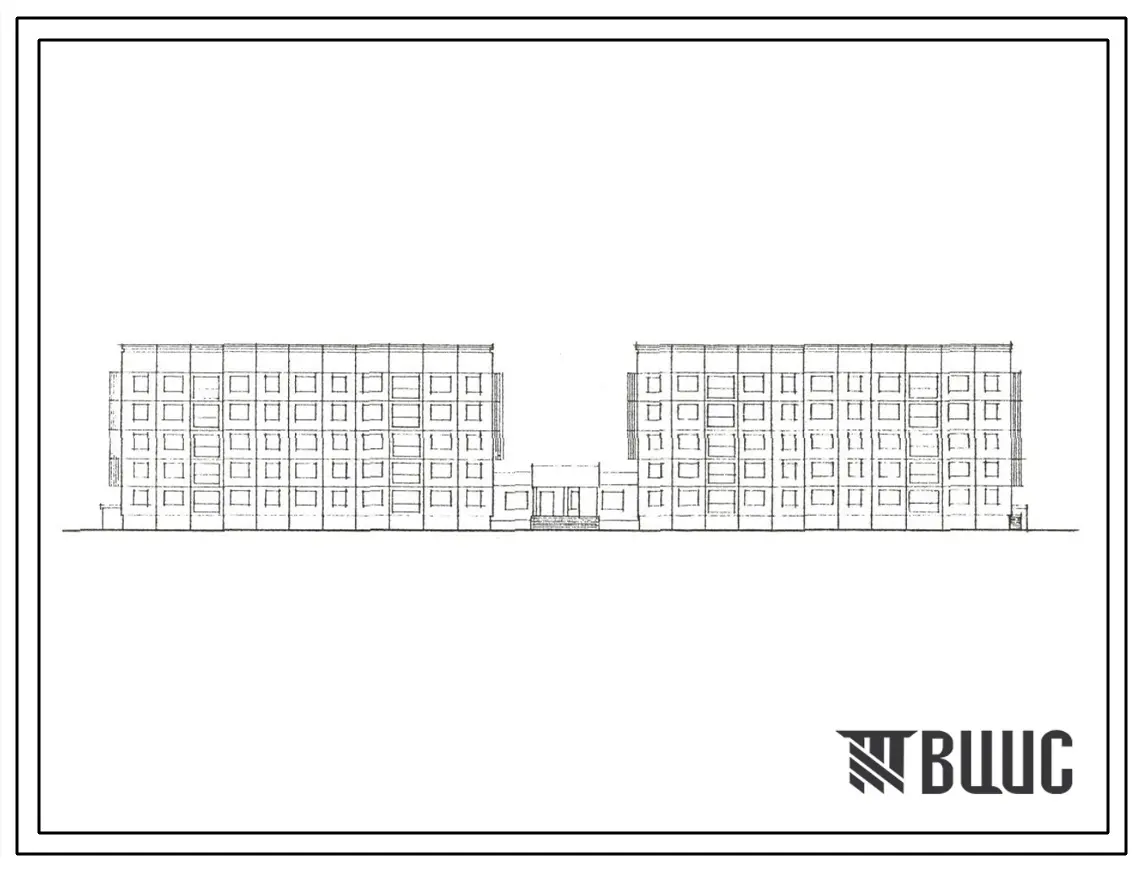 Типовой проект 161-138-31с.84 Общежитие для одиночек на 360 человек для рабочих и служащих (СТЕНЫ ИЗ ТРЕХСЛОЙНЫХ ШЛАКОБЕТОННЫХ ПАНЕЛЕЙ, Ориентация меридианальная, Сейсмичность 9 баллов, Пятиэтажные)
