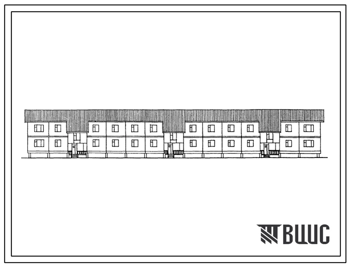 Типовой проект 171-115-177см.13.87 2-этажный 22-квартирный жилой дом деревянно-панельной конструкции для строительства в районах Тюменской области