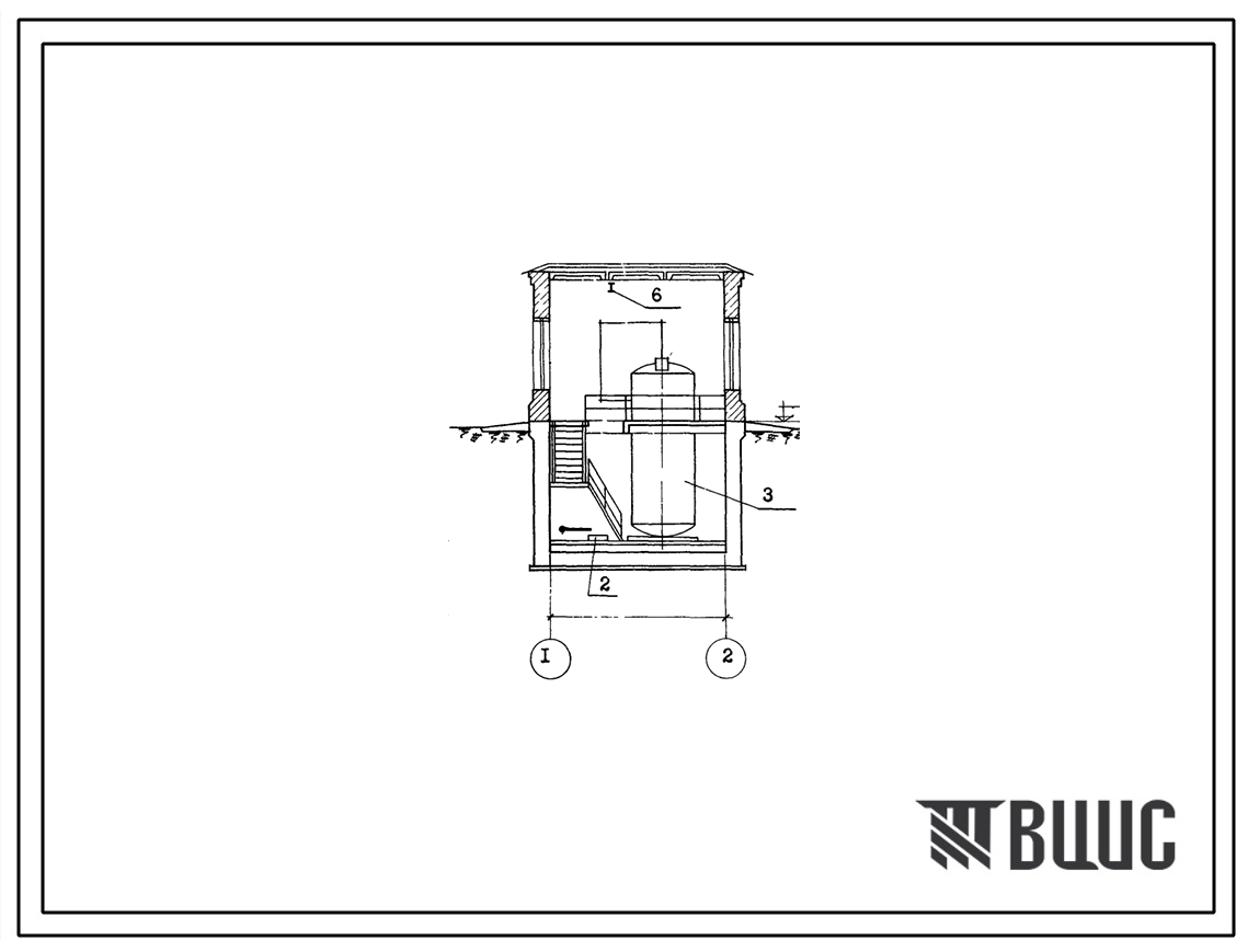 Типовой проект 901-2-66 Пневматическая насосная станция хозяйственно-противопожарного водоснабжения производительностью 25 м.куб/час