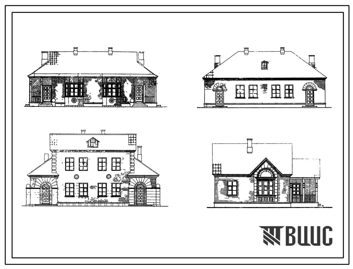 Типовой проект 3-9-10-14 Альбом проектов одноэтажных кирпичных домов