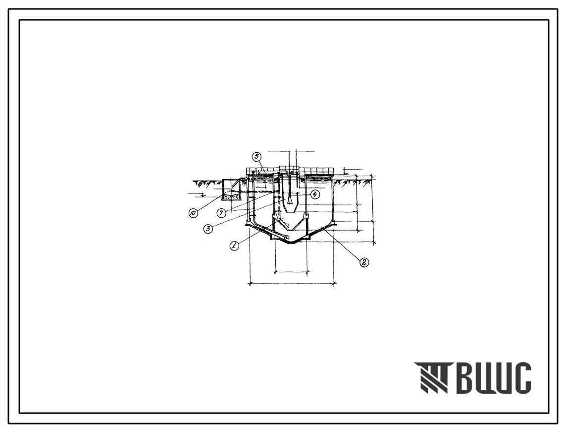 Типовой проект 902-2-91 Очистные сооружения для сточных вод мясокомбинатов .Осветлители-перегневатели диаметром 9м