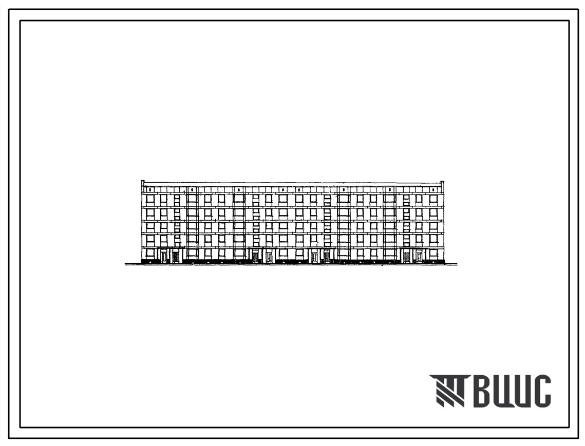 Типовой проект 113-123-2с Пятиэтажный четырехсекционный жилой дом на 60 квартир со стенами из крупных керамзитобетонных блоков. Для строительства в г.Магадане и других районах северной строительно-климатической зоны с сейсмичностью 7 баллов.
