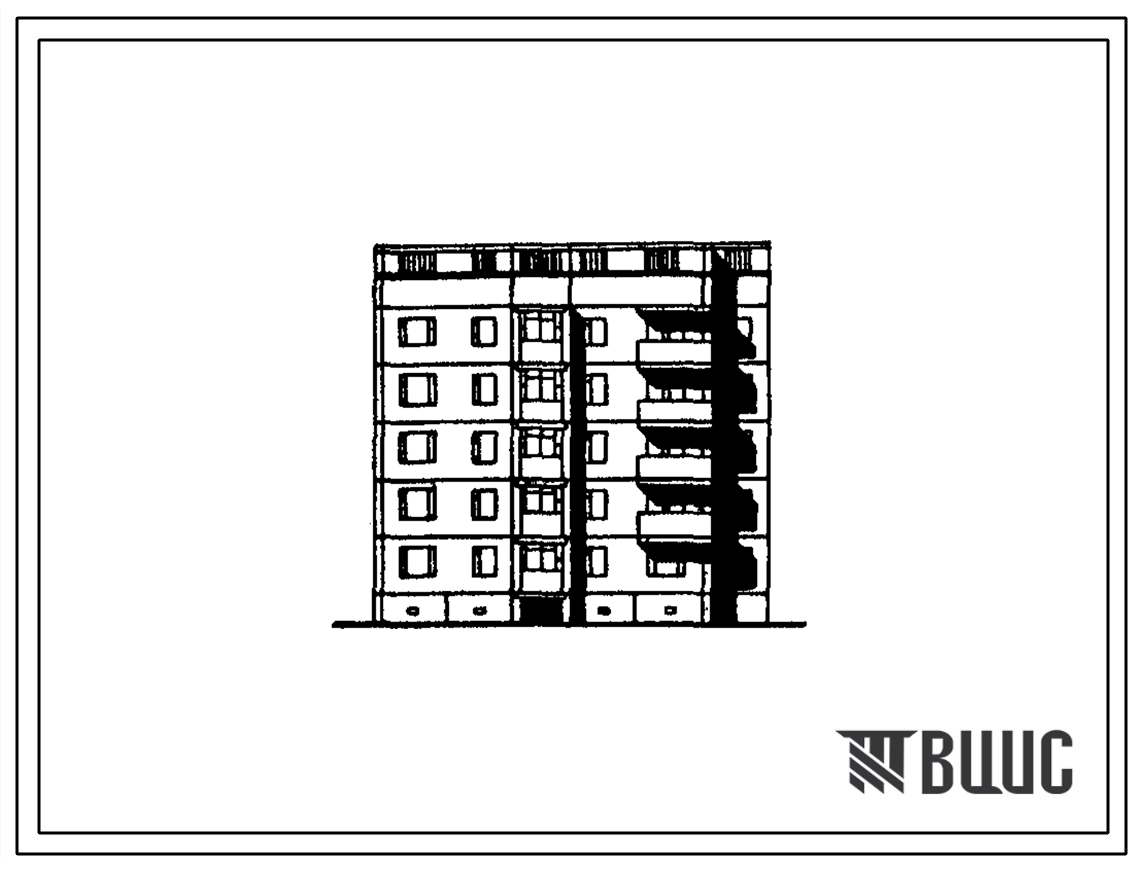 Типовой проект 125-020/1.2 Пятиэтажная блок-секция торцевая левая на 20 квартир. Для строительства в г.Братске и Усть-Илимске
