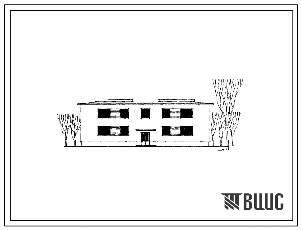 Типовой проект 114-12-73с Односекционный дом на 8 квартир (двухкомнатных 6, трехкомнатных 2). Для строительства во II строительно-климатической зоне, в районах с сейсмичностью 7 и 8 баллов. (Для 2 проектно-строительной зоны).