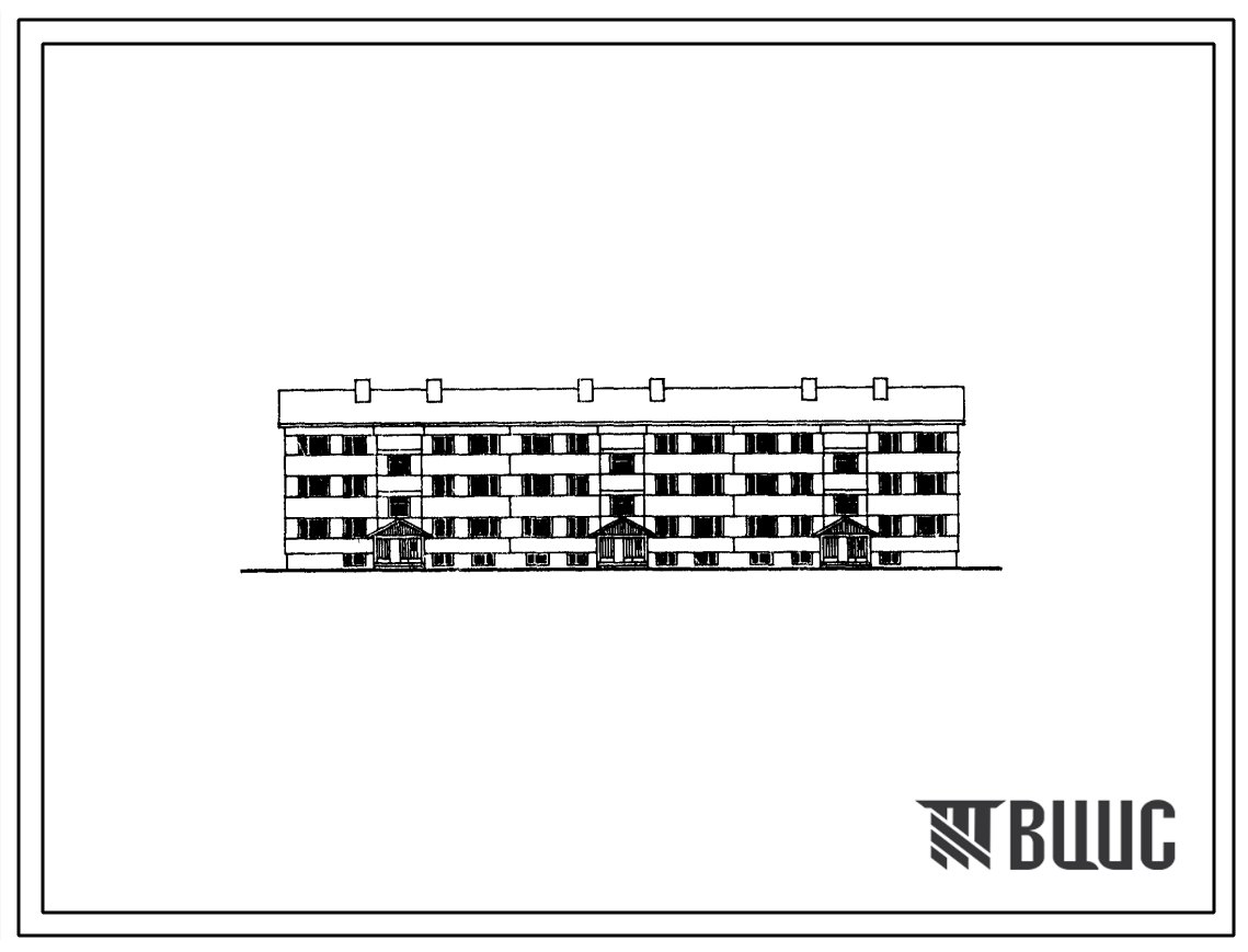 Типовой проект 113-23-86.13.86 Трехэтажный трехсекционный жилой дом на 24 квартиры. Для строительства в Эстонской ССР