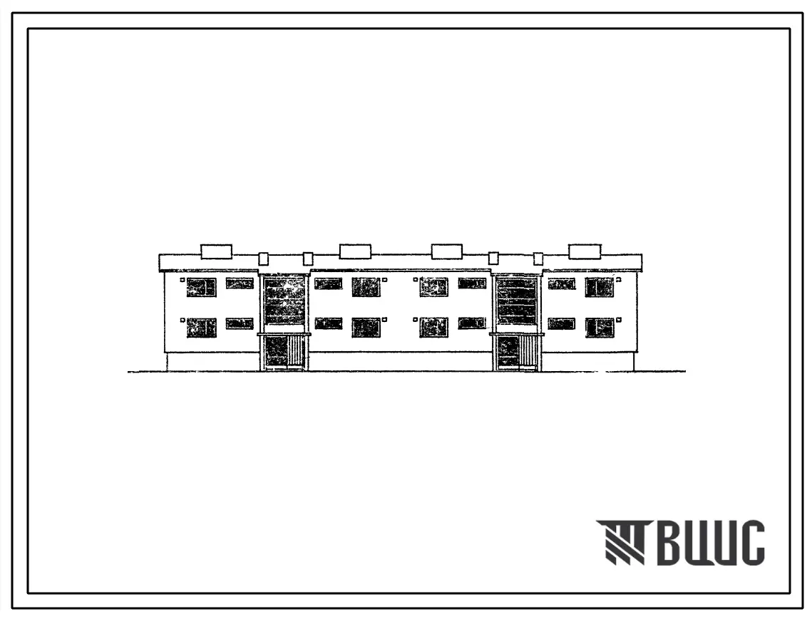 Типовой проект 114-22-42 Двухсекционный дом на 8 квартир (двухкомнатных 4, трехкомнатных 4).
