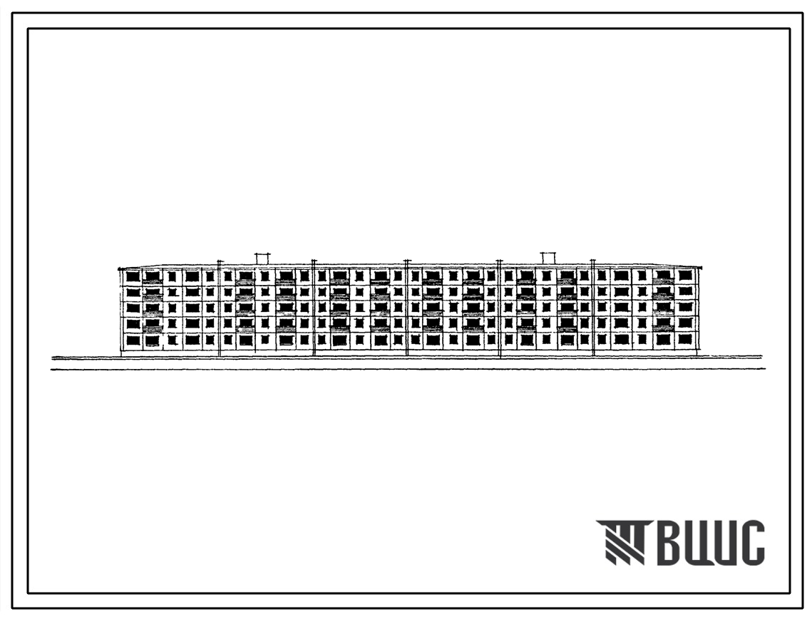 Типовой проект 1-480А-33  Пятиэтажный шестисекционный крупнопанельный жилой дом на 90 квартир.