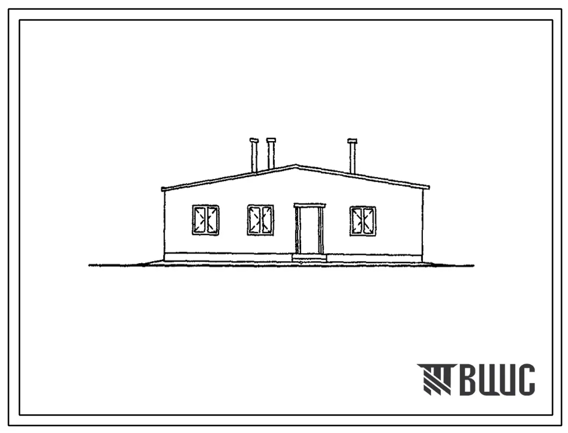 Типовой проект 817-72с Служебно-бытовое здание на 50 человек для животноводческих и птицеводческих ферм. Для строительства в районах с сейсмичностью 7, 8 и 9 баллов.