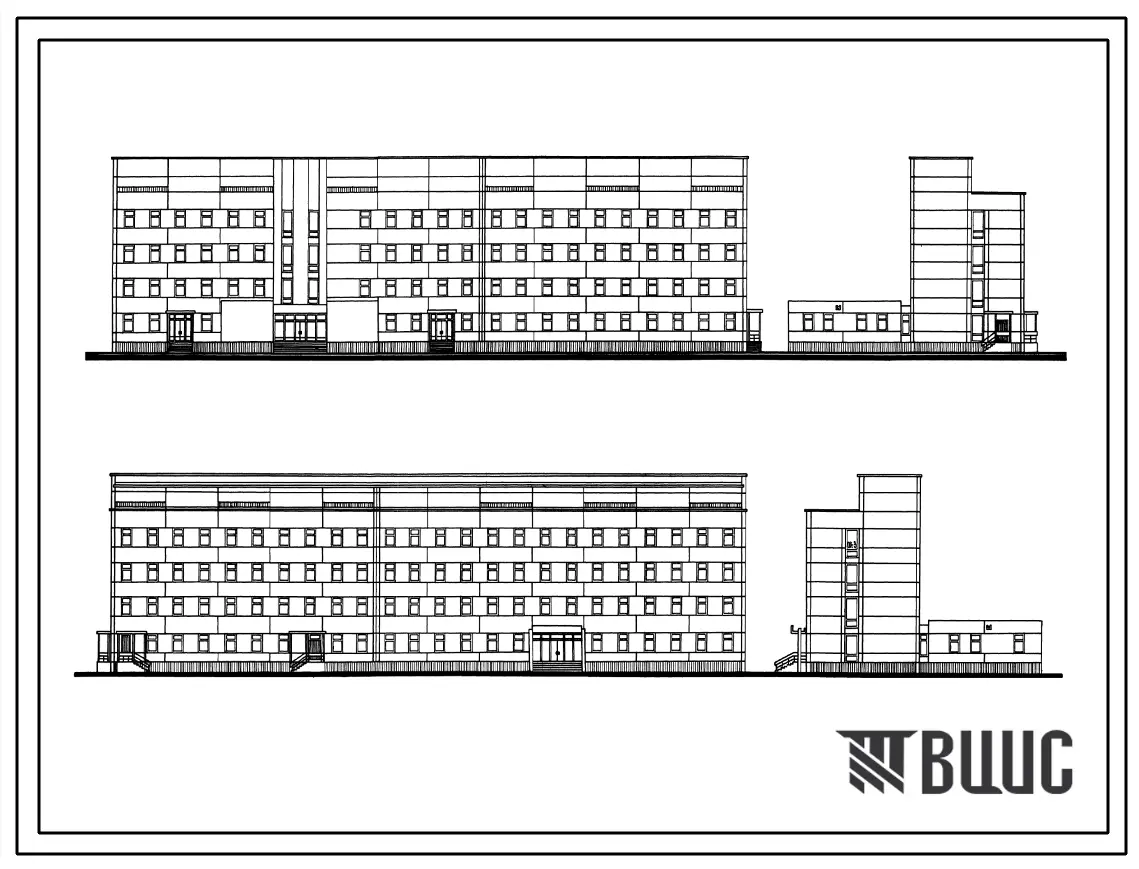 Типовой проект 252-3-50.85 Наркологический корпус на 120 коек для промышленных предприятий. Здание четырехэтажное. Конструкции по серии 1.020.-1/83. Стены из Керамзитобетонных панелей.