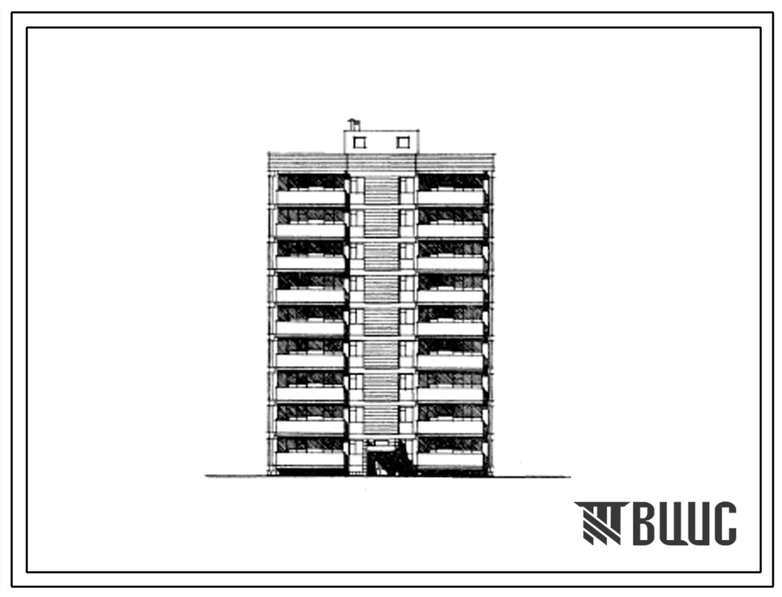 Типовой проект 112-111-20с Девятиэтажный каркасно-панельный жилой блок-дом на 36 квартир.