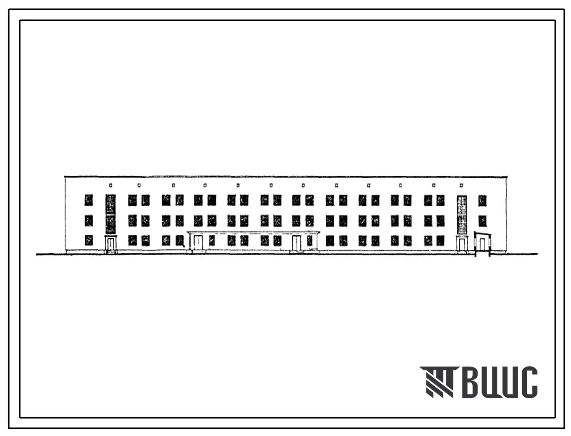 Типовой проект 254-1-9в Детская соматическая больница на 120 коек с поликлиникой-консультацией на 300 посещений в смену. Для строительства во II и III строительно-климатических зонах, над горными выработками. Хозяйственный корпус.