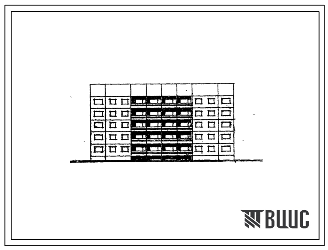 Типовой проект 84-036/1.2 Блок-секция 5-этажная 30-квартирная рядовая