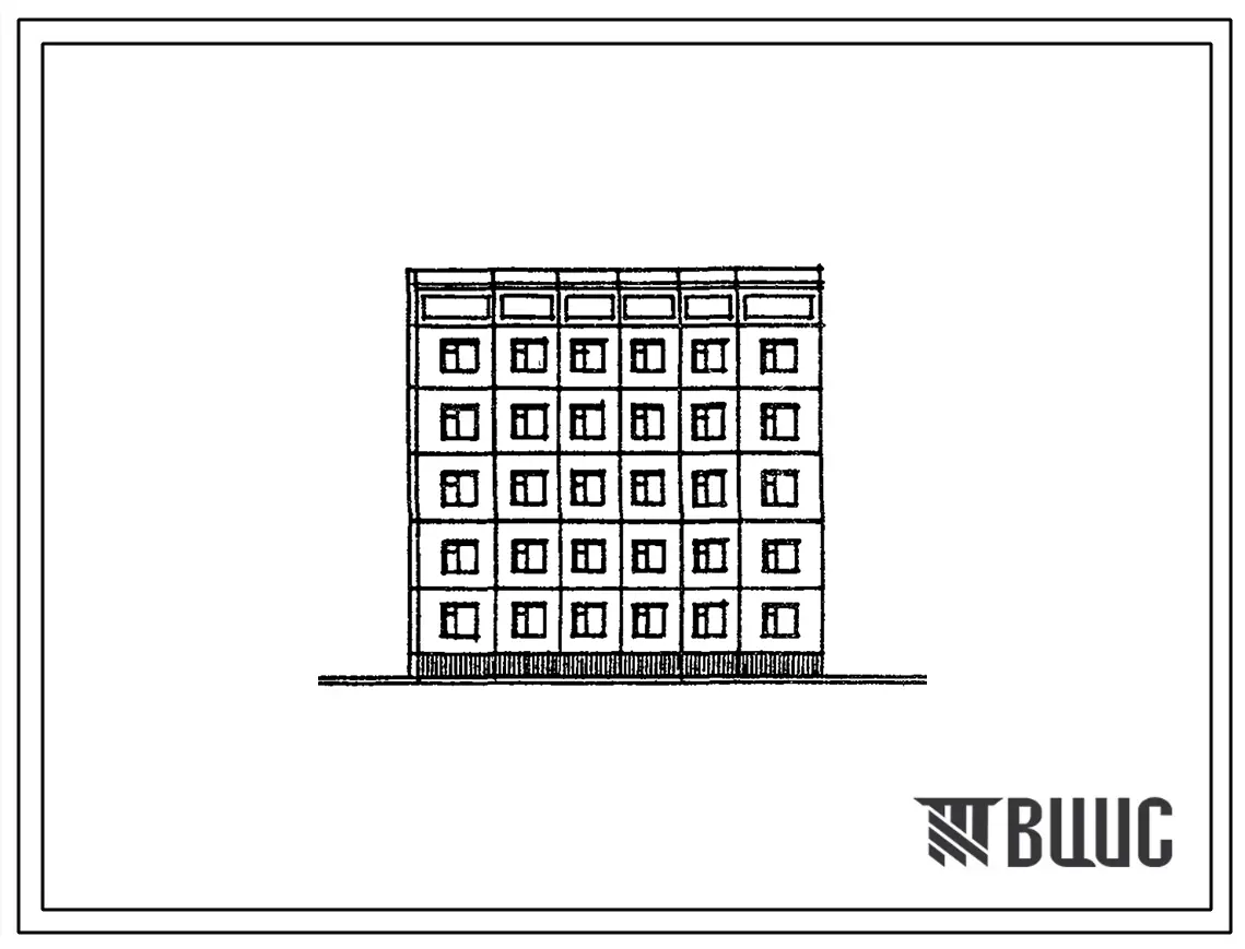 Типовой проект 76-0108с.13.88 Пятиэтажная торцевая левая на 10 квартир. Для городов Ургенч, Гулистан, Карши