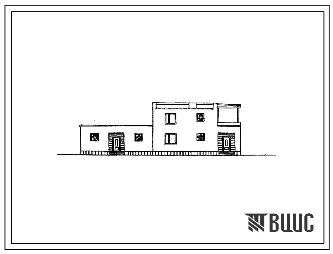 Типовой проект 144-40-30с.2 1-квартирный жилой дом с 8-комнатной квартирой типа 8Б (блокировка 5-3). Для строительства в 4А и 4Г климатических подрайонах сейсмичностью 7,8,9 баллов.