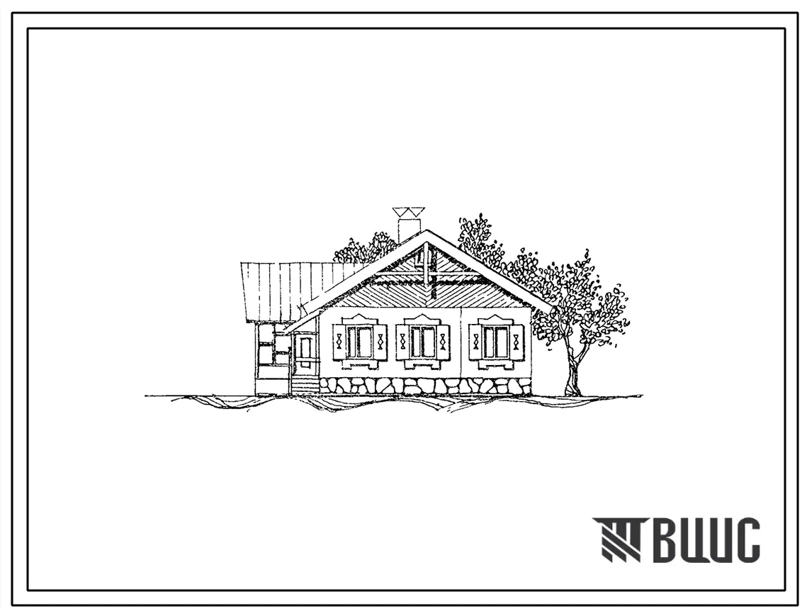 Типовой проект 181-135-218.83 Одноэтажный одноквартирный 4-х комнатный жилой дом