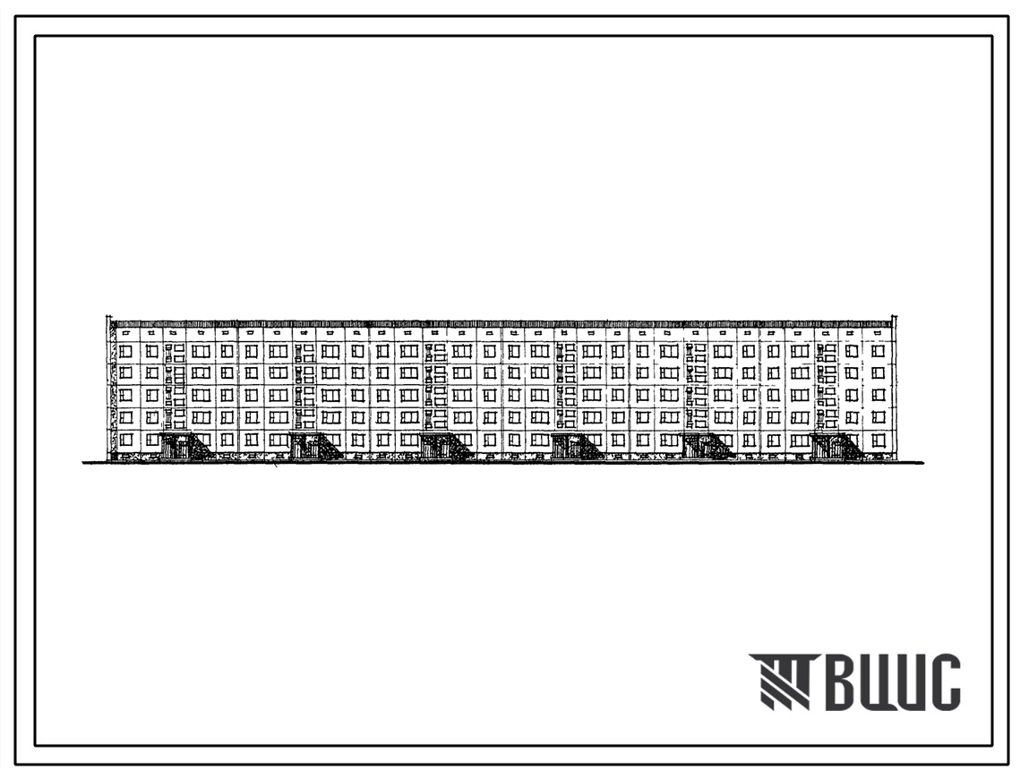 Типовой проект 111-122-1с Крупнопанельный пятиэтажный шестисекционный жилой дом на 90 квартир. Для строительства в г.Магадане и других районах северной строительно-климатической зоны с сейсмичностью 7 баллов.