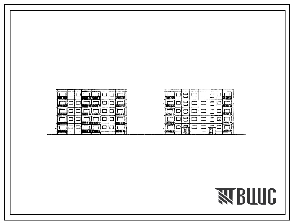 Типовой проект 105-08с Пятиэтажная 20 квартирная блок-секция 3Б.2Б-2Б.3Б (рядовая).