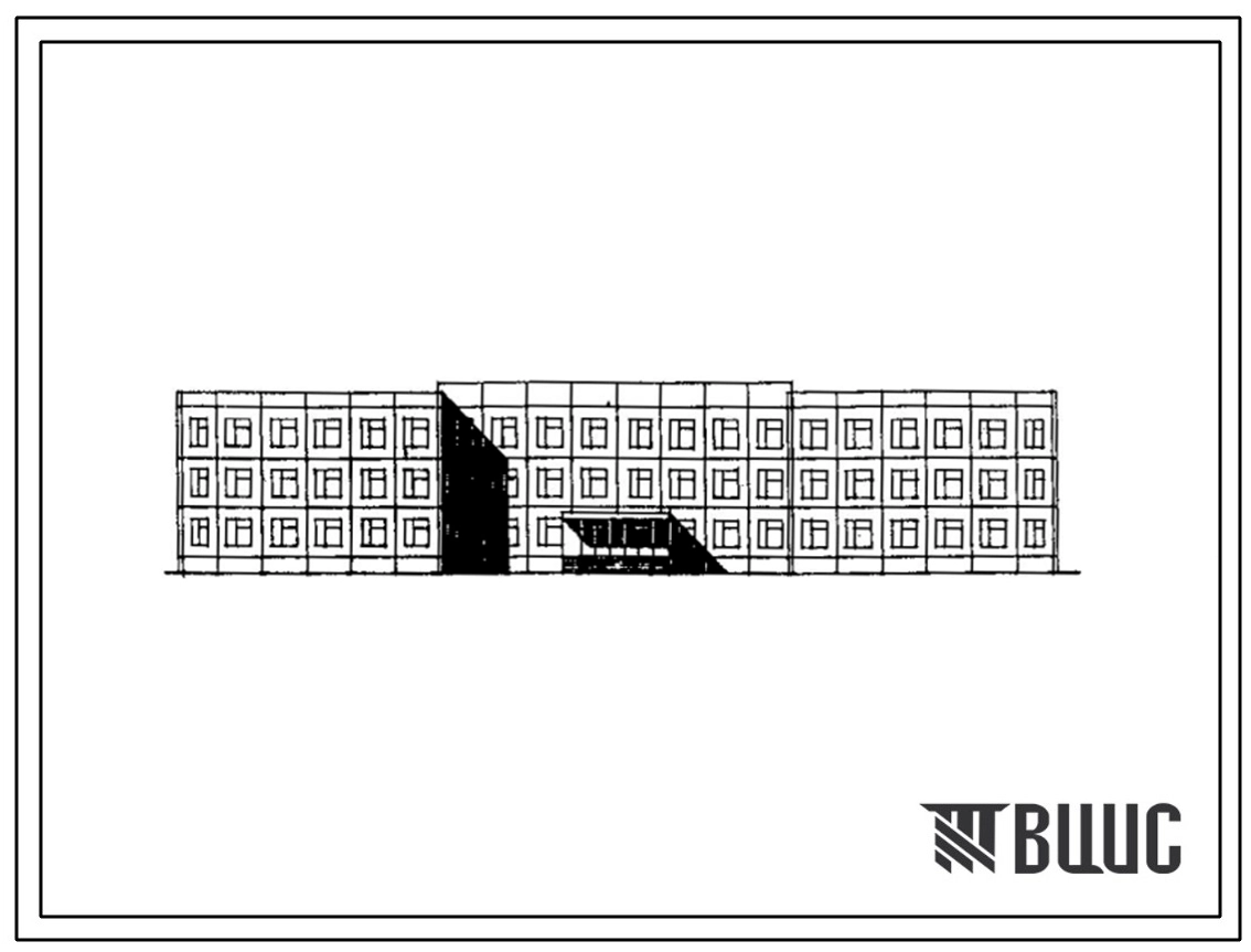 Типовой проект 221-1-398.84 Средняя школа на 18 классов (689-704 учащихся). Здание одно-, двух-, трехэтажное. Конструкции серии 1.090.1-1. Стены из трехслойных железобетонных панелей.