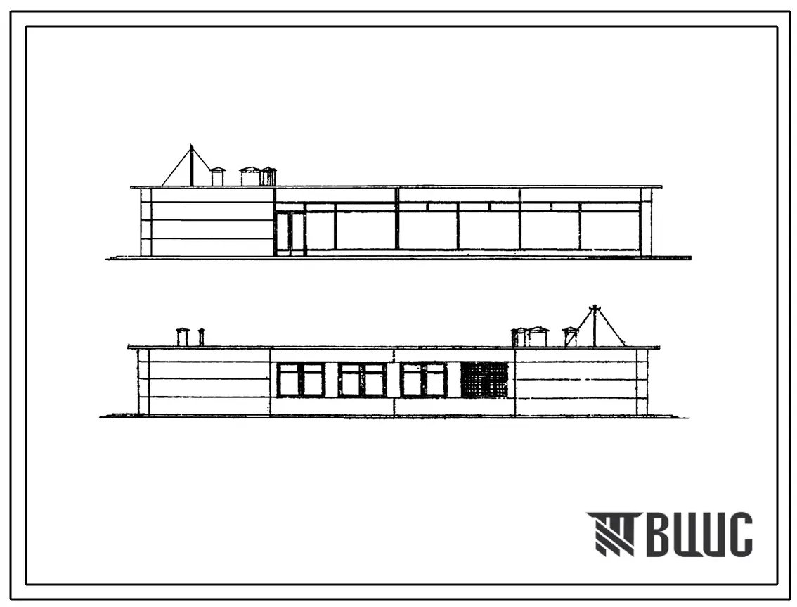 Типовой проект 2С-07-12 Столовая на 100 мест в конструкциях унифицированного каркаса серии ИИ-04