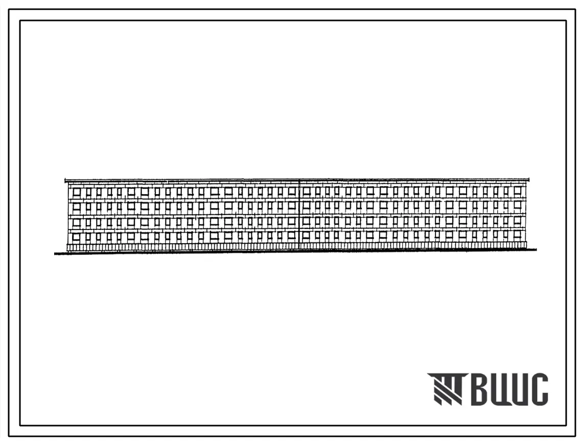 Типовой проект 1-309-24 Четырехэтажный жилой дом на 95 квартир со стенами из курпных блоков керамзитобетона или конструктивного пенобетона (однокомнатных 8, двухкомнатных 68, трехкомнатных 18).