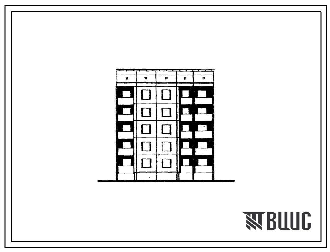 Типовой проект 94-016/1.2 5-этажная  рядовая и торцовая блок-секция на 10 квартир левая 3Б-4Б