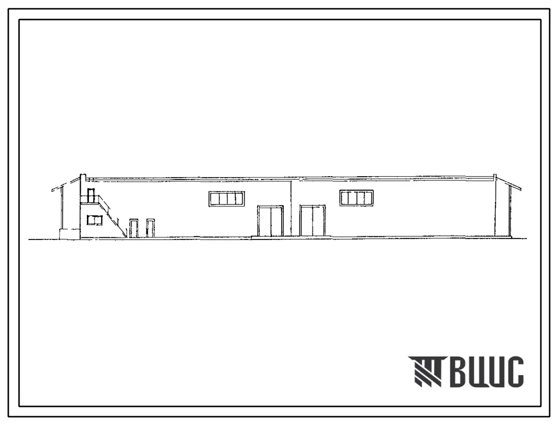 Типовой проект 709-4-12.89 Склад для хранения материально-технических ценностей вместимостью 750 т. Размеры здания - 24x60 м. Расчетная температура: -20, -30, -40°С. Стены – кирпичные. Покрытие - железобетонные плиты по железобетонным балкам