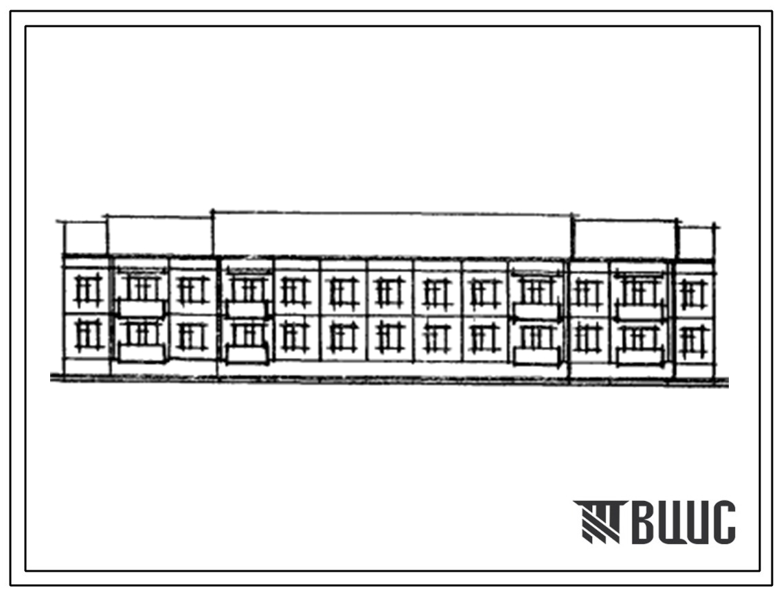 Типовой проект 192-05.88 Двухэтажная блок-секция рядовая на 18 квартир. Для строительства в городах и поселках городского типа