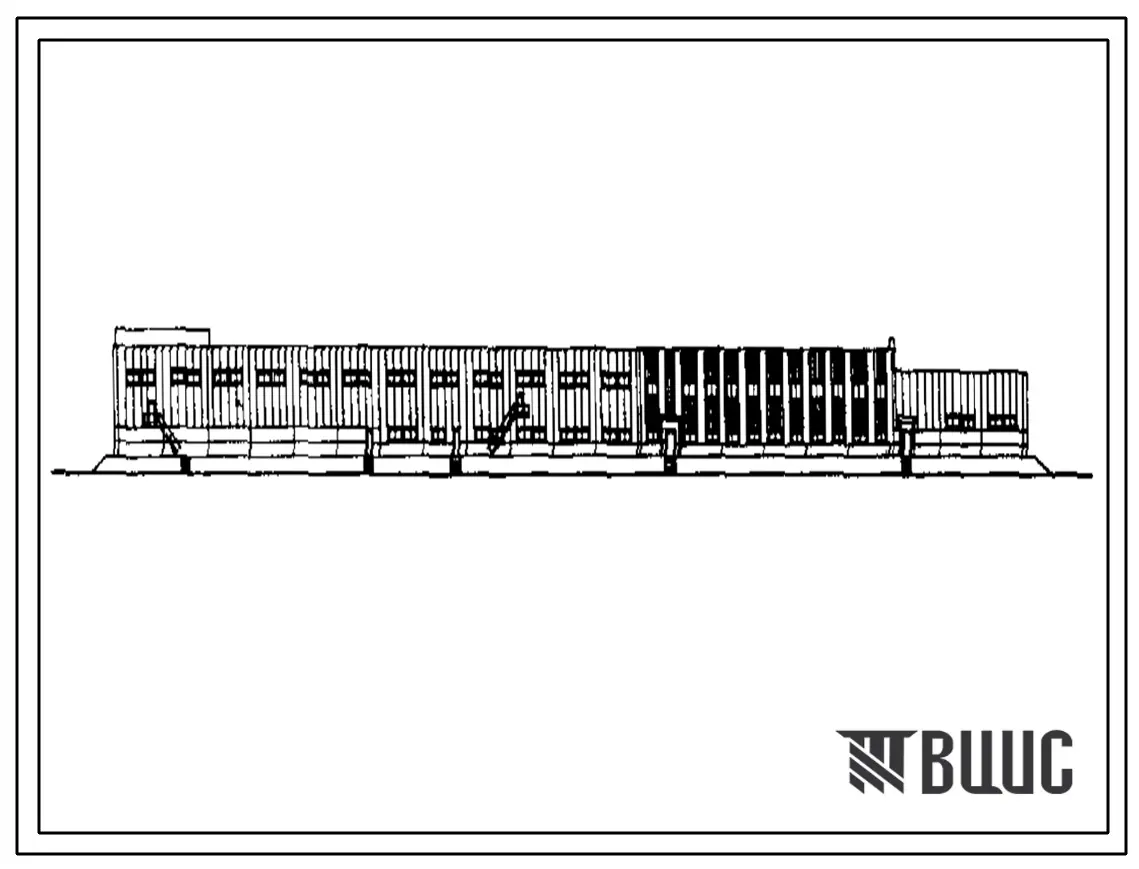 Типовой проект 701-1-53.88 Главный корпус склада для хранения продовольственных товаров складской площадью 5000 м2 (из ЛМК)