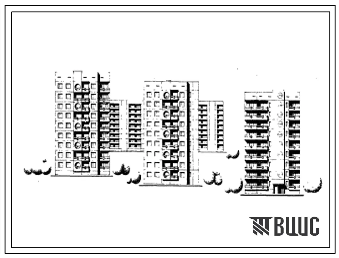 Типовой проект 135-090/1 Девятиэтажная блок-секция поворотная прямая правая на 18 квартир типа 3Б. Для строительства в 4Г климатическом подрайоне