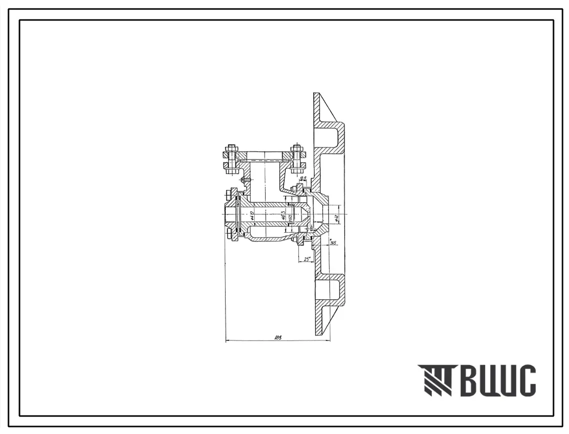 Проект Н6051 Горелка дутьевая унифицированная вихревая для низкокалорийных газов , среднефакельная , производительностью 0,1 Гкал/ч ГДУВ-0,1-Н2