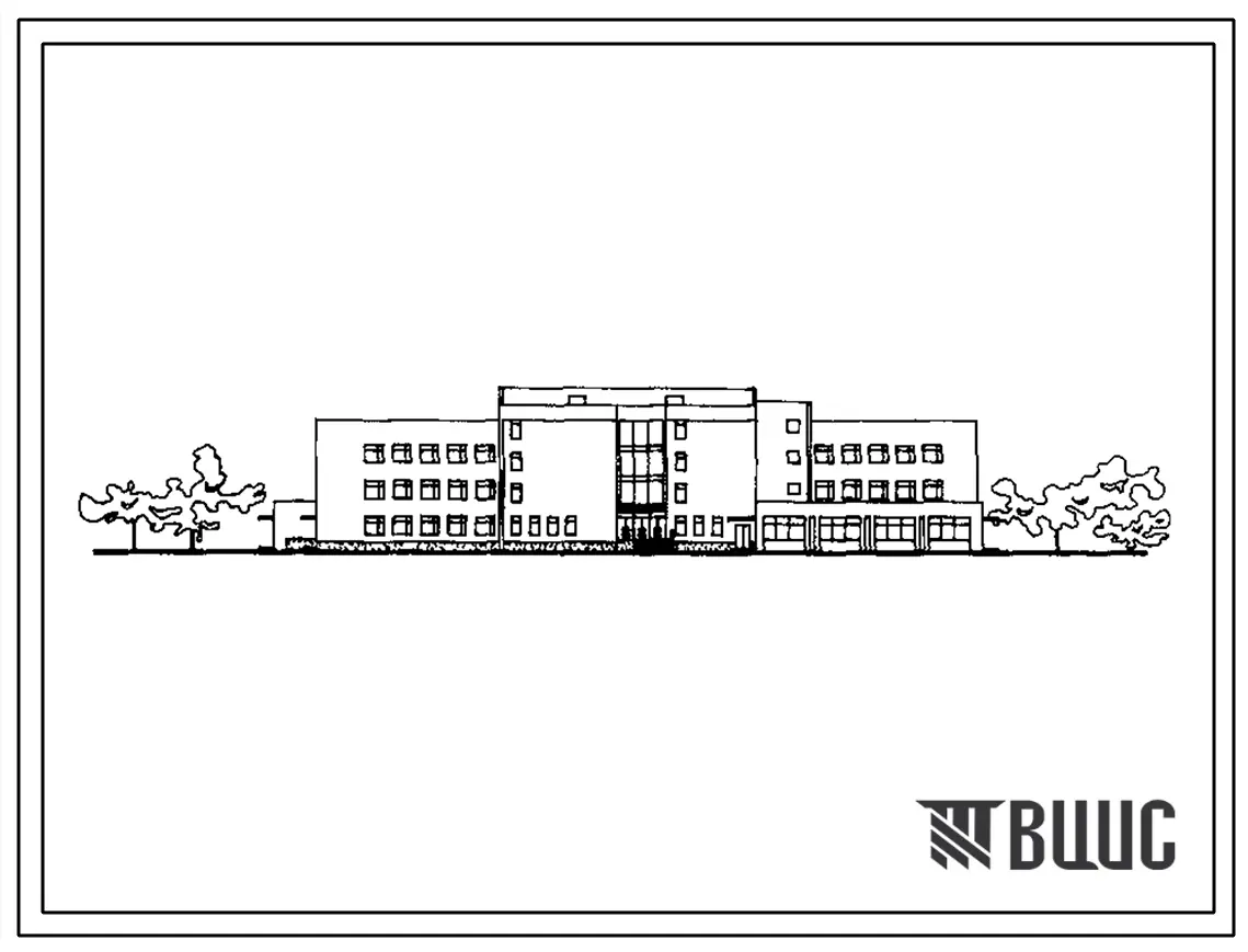 Типовой проект 224-9-154 Межшкольный учебно-производственный комбинат на 10 групп (300 мест). Здание одно-, двух-, четырехэтажное. Каркас сборный железобетонный серии ИИ-04. Стены из кирпича.