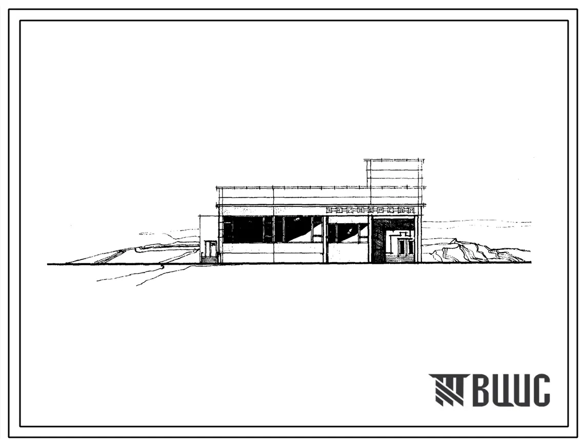 Типовой проект 272-13-75м Универсам торговой площадью 380 м? торгового центра, тип I. Для строительства в IА, IБ и IГ климатических подрайонах с вечномерзлыми грунтами.