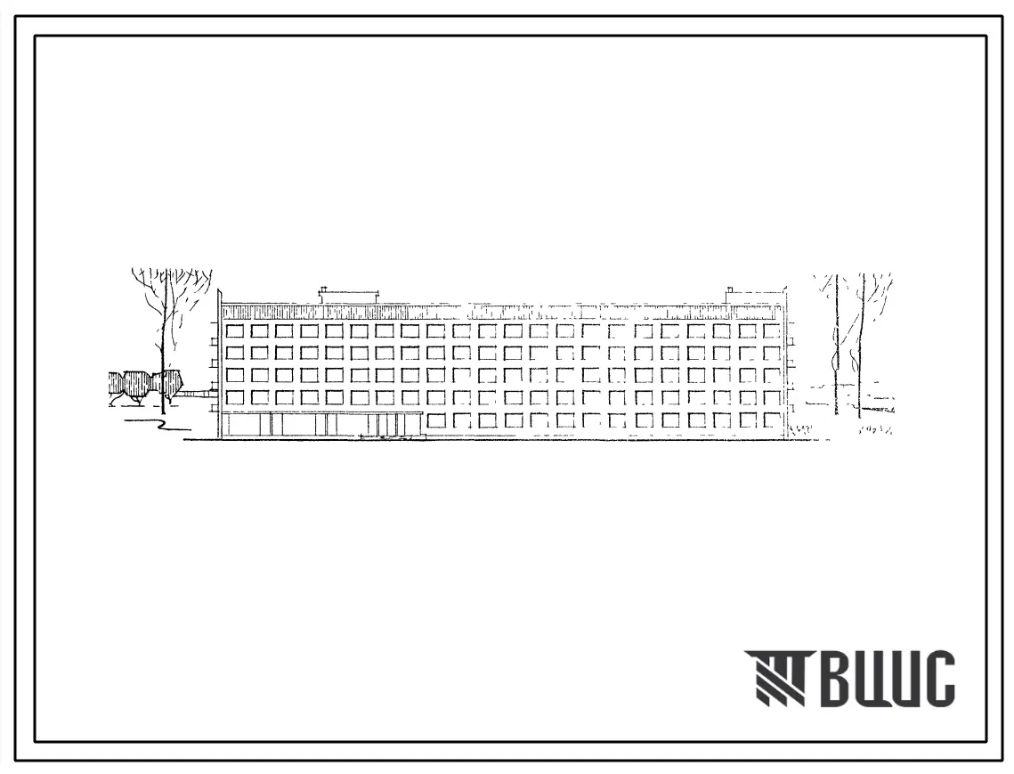 Типовой проект 284-5-5 Гостиница на 208 мест для аэропортов гражданской авиации. Для строительства в I,II и III строительно-климатических зонах.