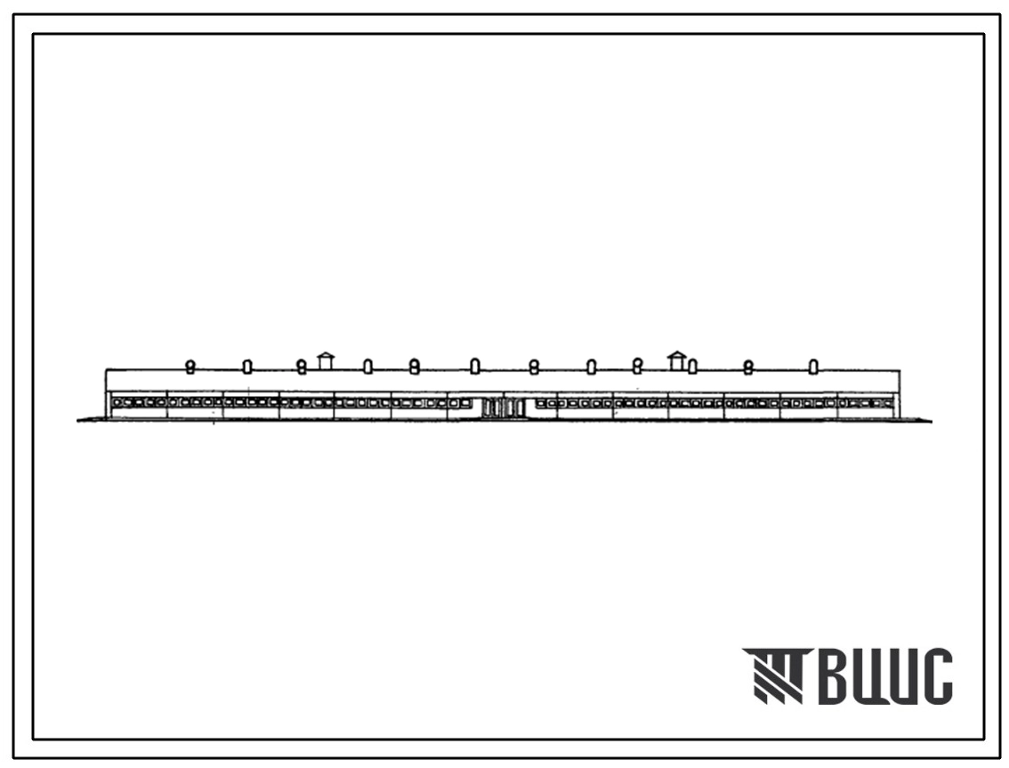 Типовой проект 801-394с Здание для ремонтного молодняка на 500 голов (кормление животных вне здания). Для строительства в районах сейсмичностью 7 и 8 баллов.