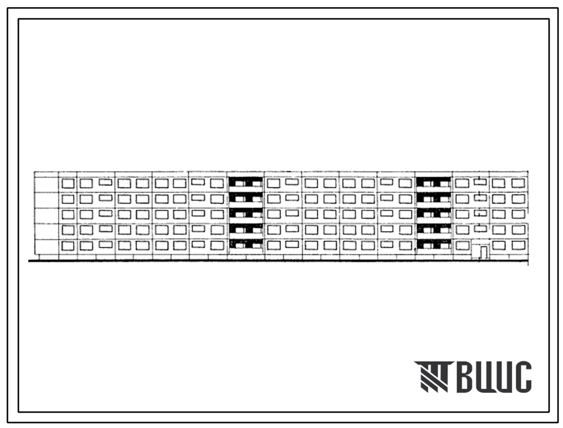 Типовой проект 1Лг-502В-9л Пятиэтажный девятисекционный крупнопанельный жилой дом на 134 квартиры