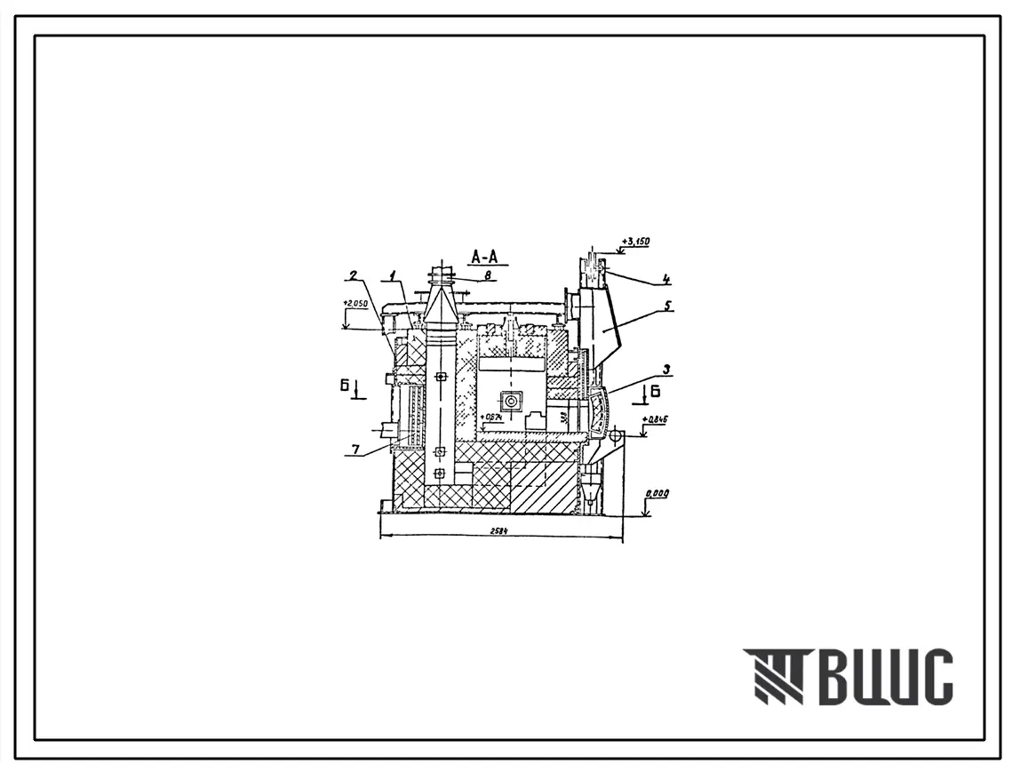 Проект РП11928.02 Печь нагревательная камерная размерами пода 0,93х0,7 м, на газе и дизельном топливе (правая)